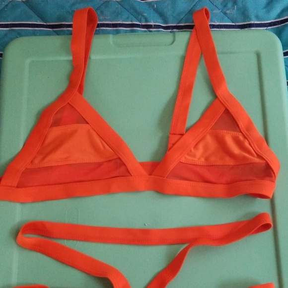 High Waist Bikini in Orange - Picture 3 of 8